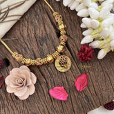 Vriksham Unique Gold Look Alike Pendant Beaded Neckpiece-G17335